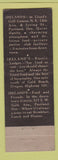 Matchbook Cover - Ireland's Restaurant Portland OR