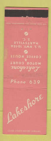 Matchbook Cover - Lakeshore Motor Court Hartsville SC