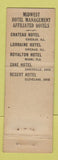 Matchbook Cover - Claridge Hotel St Louis MO