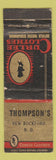 Matchbook Cover - Curlee Men's Clothes Thompson's New Rockford ND WORN