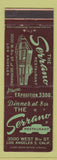 Matchbook Cover - The Serrano Restaurant Los Angeles CA
