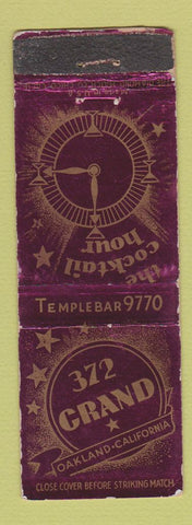Matchbook Cover - 372 Grand Cocktail Bar Oakland CA WORN