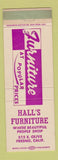 Matchbook Cover - Hall's Furniture Fresno CA