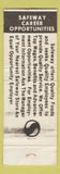 Matchbook Cover - Safeway Grocery DD Bean WEAR