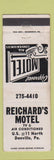 Matchbook Cover - Reichard's Motel Danville PA WEAR