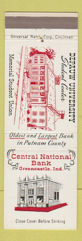 Matchbook Cover - Central National Bank Greencastle IN