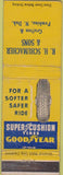 Matchbook Cover - Schumacher Sons Pembina ND Goodyear Tires WORN