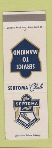 Matchbook Cover - Sertoma Club SAMPLE