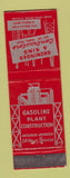 Matchbook Cover - Groninger & King Contractors Pampa TX WEAR