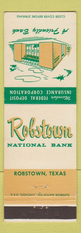 Matchbook Cover - Robstown National Bank TX