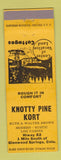 Matchbook Cover - Knotty Pine Kort Motel Glenwood Springs Colorado