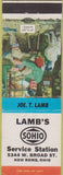 Matchbook Cover - Lamb's Sohio oil gas New Rome OH