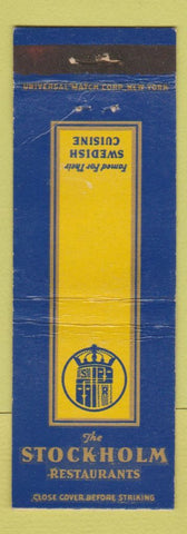 Matchbook Cover - Stockholm Restaurants Swedish New York City Syosset LI NY
