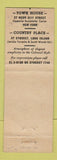 Matchbook Cover - Stockholm Restaurants Swedish New York City Syosset LI NY