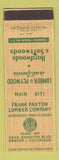 Matchbook Cover - Frank Paxton Lumber Denver Colorado