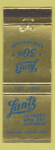 Matchbook Cover - Lantz Laundry Dry Cleaning Denver Colorado 1952