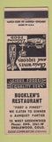 Matchbook Cover - Bucklen's Restaurant Englewood Colorado