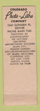 Matchbook Cover - Photo Litho Denver Colorado WEAR