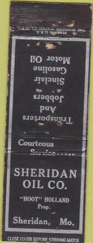 Matchbook Cover - Sheridan Oil Co Sheridan MO WEAR
