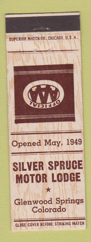 Matchbook Cover - Silver Spruce Motor Lodge Glenwood Springs Colorado