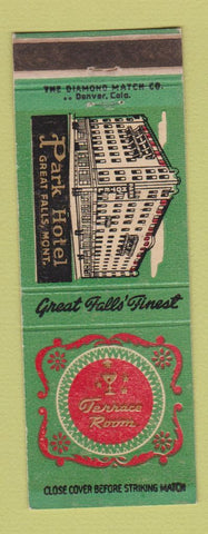 Matchbook Cover - Park Hotel Great Falls MT