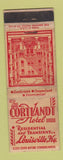 Matchbook Cover - Cortland Hotel Louisville KY WEAR