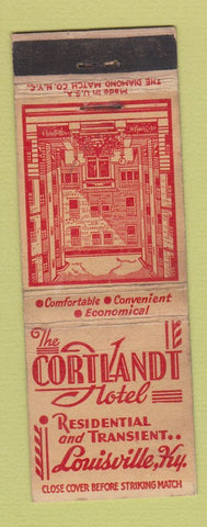 Matchbook Cover - Cortland Hotel Louisville KY WEAR