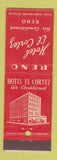 Matchbook Cover - Hotel El Cortez Reno NV casino