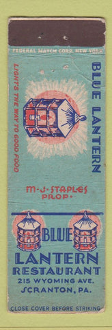 Matchbook Cover - Blue Lantern Restaurant Scranton PA FEDERAL LONG WEAR