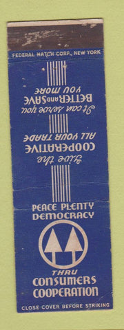 Matchbook Cover - Consumers Cooperative FEDERAL LONG WEAR