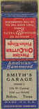 Matchbook Cover - Smith's Garage oil gas Belton TX WORN