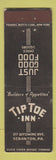 Matchbook Cover - Tip Toe Inn Scranton PA FEDERAL LONG