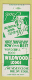 Matchbook Cover - Wildwood Lodge Dillon Colorado WORN BOBTAIL