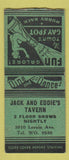 Matchbook Cover - Jack and Eddie's Tavern Cleveland OH girlie BOBTAIL