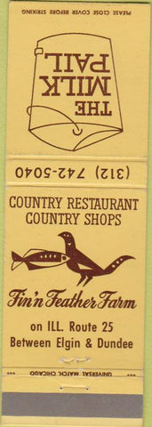 Matchbook Cover - The Milk Pail Elgin Dundee IL