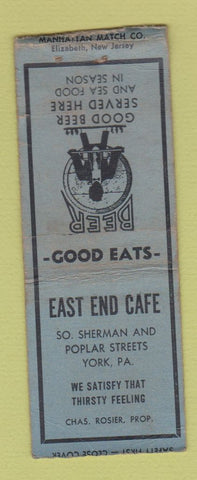 Matchbook Cover - East End Cafe York PA WEAR BOBTAIL