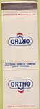 Matchbook Cover - Ortho Agriculture chemicals WEAR