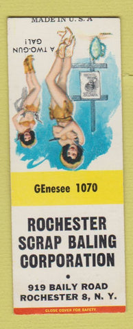 Matchbook Cover - Rochester Scrap Baling Corp Rochester NY pinup WEAR BOBTAIL