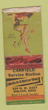 Matchbook Cover - Canfield oil gas Galion OH pinup WEAR BOBTAIL