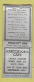 Matchbook Cover - Hartchtok's Cafe Cleveland OH BOBTAIL