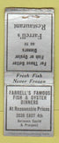 Matchbook Cover - Farrell's Famous Fish Oyster Dinners Cleveland OH BOBTAIL