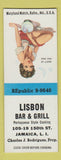 Matchbook Cover - Lisbon Bar Grill Jamaica LI NY pinup BOBTAIL