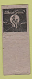 Matchbook Cover - Forentine's Tavern Milwaukee WI pinup WEAR BOBTAIL