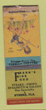 Matchbook Cover - Frank's Fine Food Starke FL pinup WEAR BOBTAIL