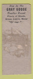 Matchbook Cover - Gray Goose Inn Tacoma WA WORN BACK BOBTAIL