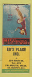 Matchbook Cover - Ed's Place Inc Falmouth MA pinup BOBTAIL
