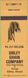 Matchbook Cover - Sibley Grain Co Sibley IL