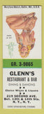 Matchbook Cover - Glenn's Restaurant Bar New York City pinup BOBTAIL