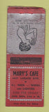 Matchbook Cover - Mary's Cafe Cleveland OH girlie WEAR BOBTAIL
