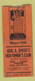 Matchbook Cover - Geo Smith's Old Timer's Club Cleveland OH WORN BOBTAIL